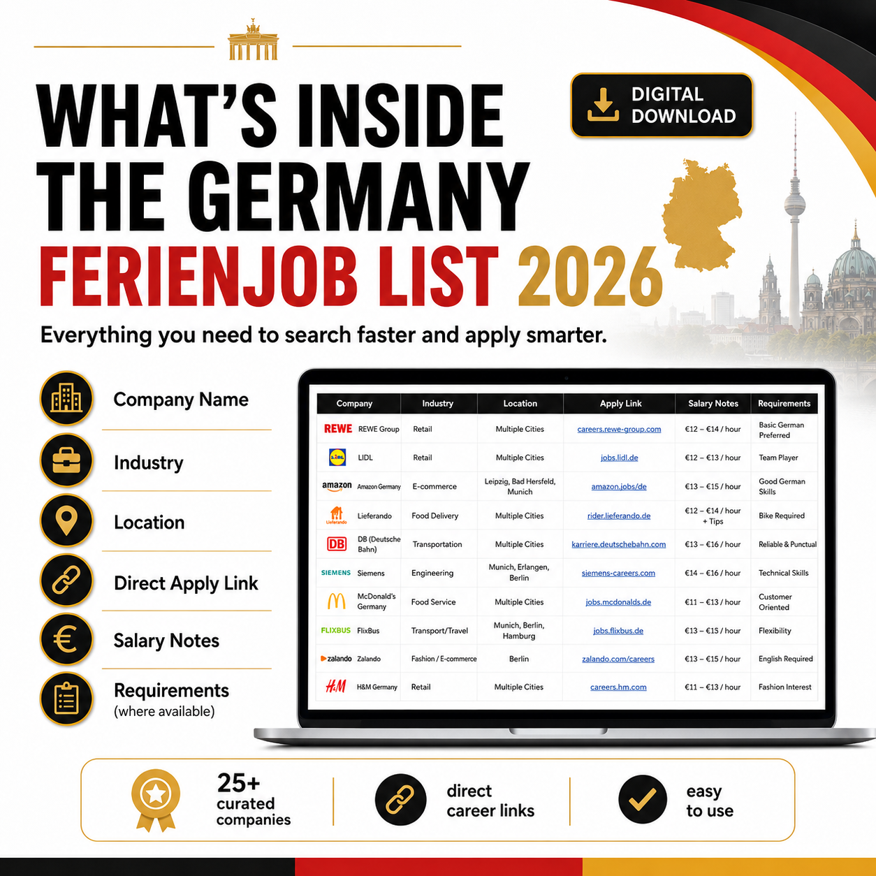 Germany Ferienjob List 2026: 30+ Companies Hiring Students for Holiday Jobs